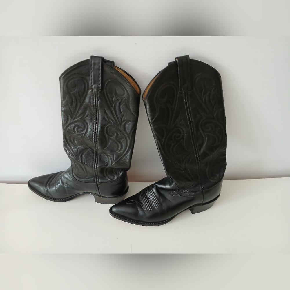 Dan Post Brown Leather Cow Girl Boots Size 5.5M